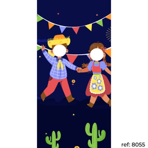 Festa Junina/Arraiá - Capa de Painel Lateral Vazado Veste Fácil 100x200