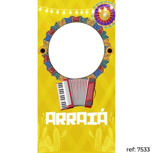Festa Junina/Arraiá - Capa de Painel Lateral Vazado Veste Fácil 100x200