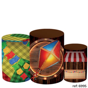 Festa Junina/Arraiá - Trio de Capas de Cilindros