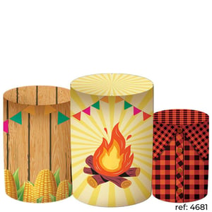 Festa Junina/Arraiá - Trio de Capas de Cilindros