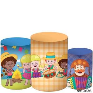 Festa Junina/Arraiá - Trio de Capas de Cilindros