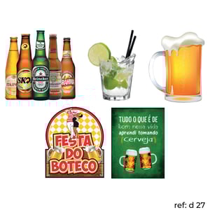 Temas Variados - Kit 5 Displays em PS 25cm