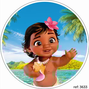 Moana - Capa de Painel Redondo