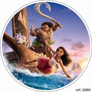 Moana - Capa de Painel Redondo