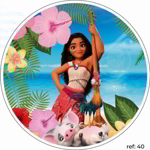 Moana - Capa de Painel Redondo