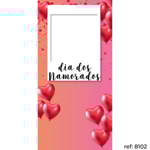 Dia dos Namorados - Capa de Painel Lateral Vazado Veste Fácil 100x200