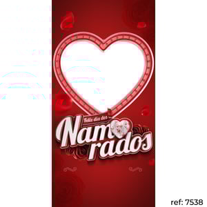 Dia dos Namorados - Capa de Painel Lateral Vazado Veste Fácil 100x200