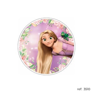 Rapunzel Enrolados - Capa de Painel Redondo