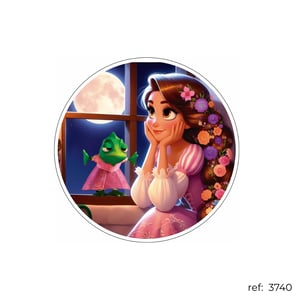 Rapunzel Enrolados - Capa de Painel Redondo