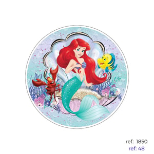Pequena Sereia - Capa de Painel Redondo