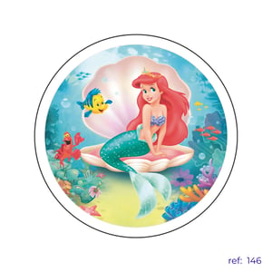 Pequena Sereia - Capa de Painel Redondo