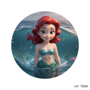 Pequena Sereia - Capa de Painel Redondo