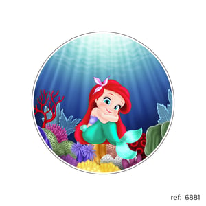 Pequena Sereia - Capa de Painel Redondo