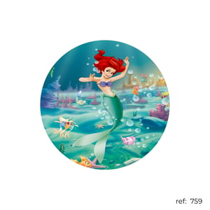 Pequena Sereia - Capa de Painel Redondo