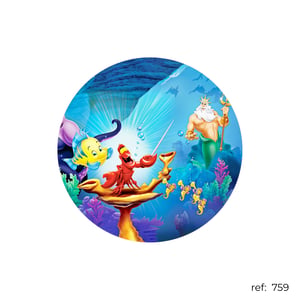 Pequena Sereia - Capa de Painel Redondo