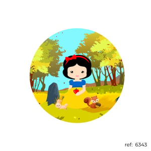 Branca de Neve - Capa de Painel Redondo