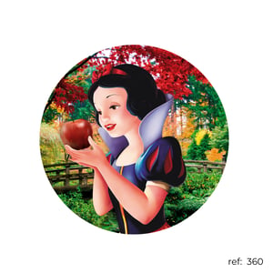 Branca de Neve - Capa de Painel Redondo