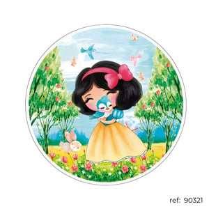 Branca de Neve - Capa de Painel Redondo