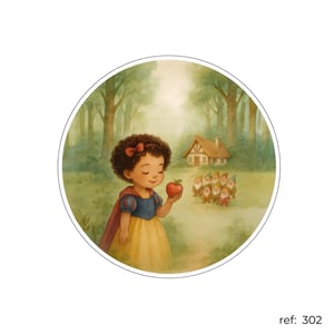 Branca de Neve - Capa de Painel Redondo