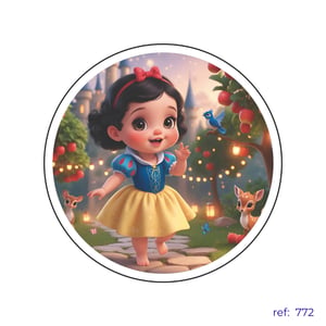 Branca de Neve - Capa de Painel Redondo