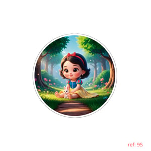 Branca de Neve - Capa de Painel Redondo