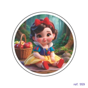Branca de Neve - Capa de Painel Redondo