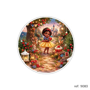 Branca de Neve - Capa de Painel Redondo