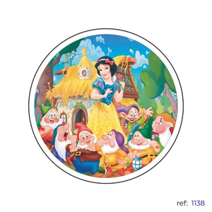 Branca de Neve - Capa de Painel Redondo