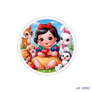 Branca de Neve - Capa de Painel Redondo