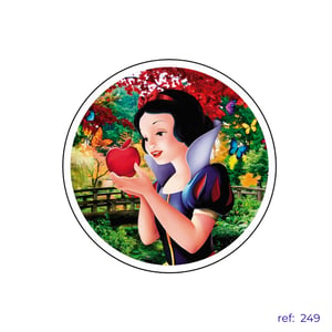 Branca de Neve - Capa de Painel Redondo