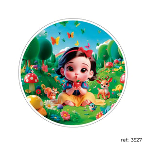 Branca de Neve - Capa de Painel Redondo