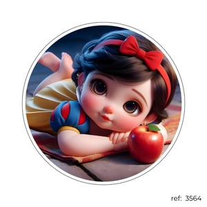 Branca de Neve - Capa de Painel Redondo