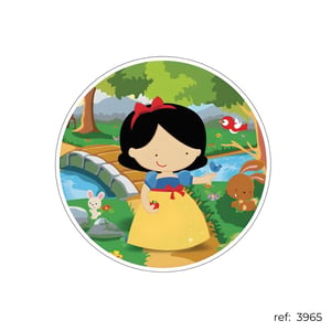 Branca de Neve - Capa de Painel Redondo