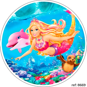 Barbie - Capa de Painel Redondo