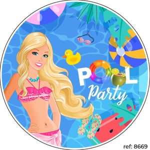 Barbie - Capa de Painel Redondo