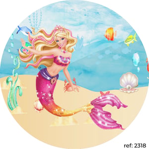 Barbie - Capa de Painel Redondo