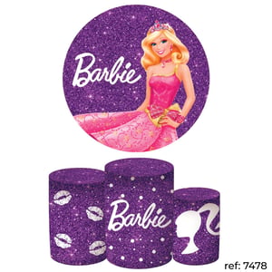 Barbie - Kit Festa (Painel 150cm + Trio de Cilindros)