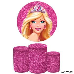 Barbie - Kit Festa (Painel 150cm + Trio de Cilindros)