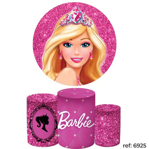 Barbie - Kit Festa (Painel 150cm + Trio de Cilindros)