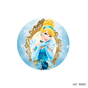 Princesa Cinderela - Capa de Painel Redondo