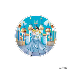 Princesa Cinderela - Capa de Painel Redondo