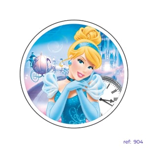 Princesa Cinderela - Capa de Painel Redondo