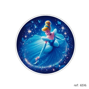 Princesa Cinderela - Capa de Painel Redondo