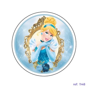 Princesa Cinderela - Capa de Painel Redondo
