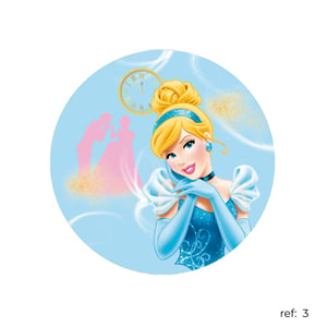 Princesa Cinderela - Capa de Painel Redondo