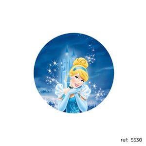 Princesa Cinderela - Capa de Painel Redondo