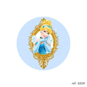 Princesa Cinderela - Capa de Painel Redondo