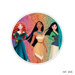 Princesas - Capa de Painel Redondo