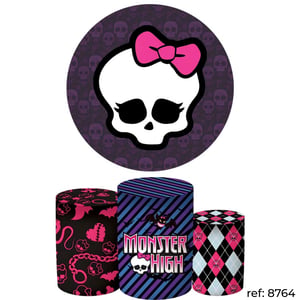 Monster High - Kit Festa (Painel 150cm + Trio de Cilindros)