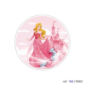 Aurora / Bela Adormecida Princesa - Capa de Painel Redondo